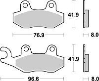 Remblokken Yfz450R 09-13 voor Rechts