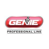 Genie Professional Line logo with red oval and white text on a white background