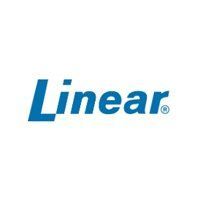 Blue “Linear” logo on a white background