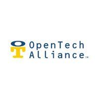 Open Tech Alliance logo with blue and yellow stylized “O T” icon and text on white background