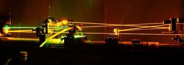 laser testing in a lab