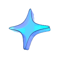 Blue and purple four-pointed star with a translucent effect.