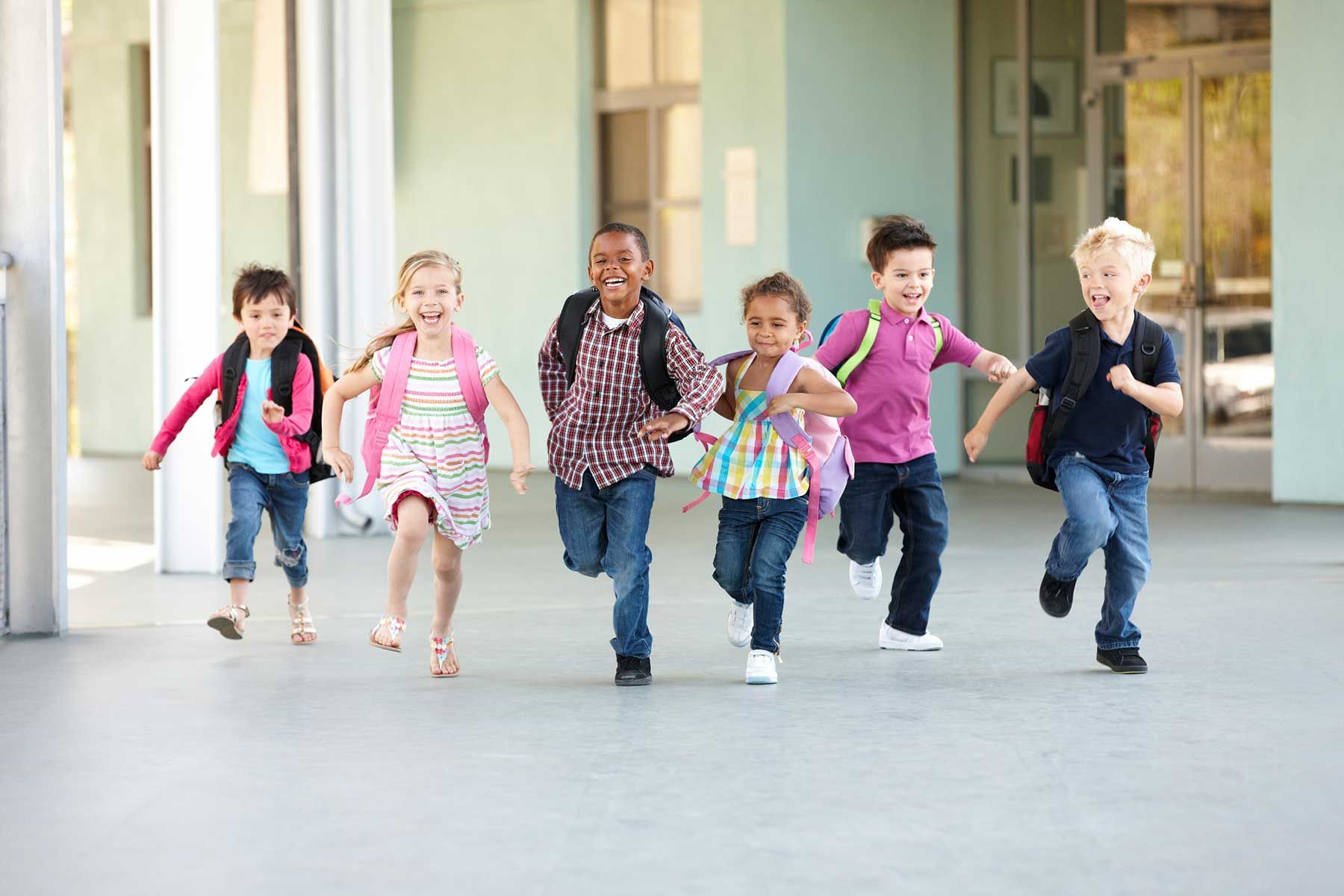 Kids running together