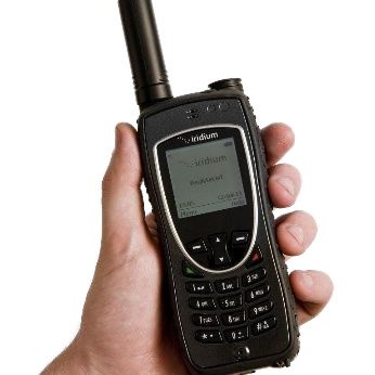 Iriduim 9555 in hand met display