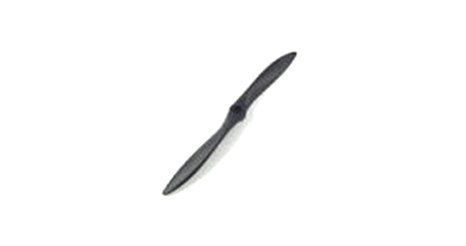 Black propeller against a white background.
