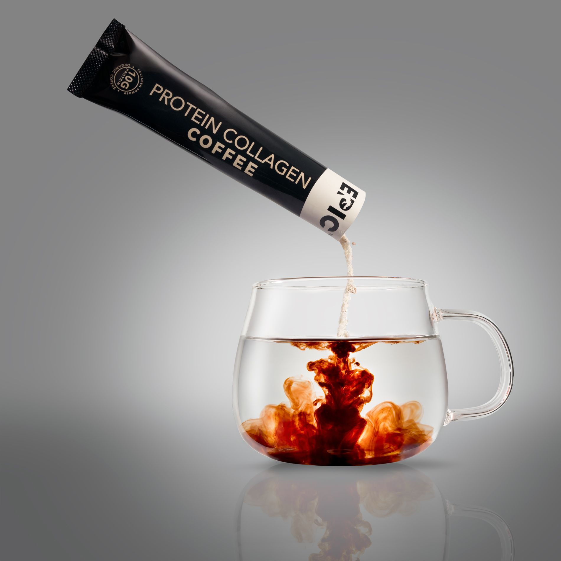 Collagen coffee drinks photography high speed Krzysztof Czernecki London
