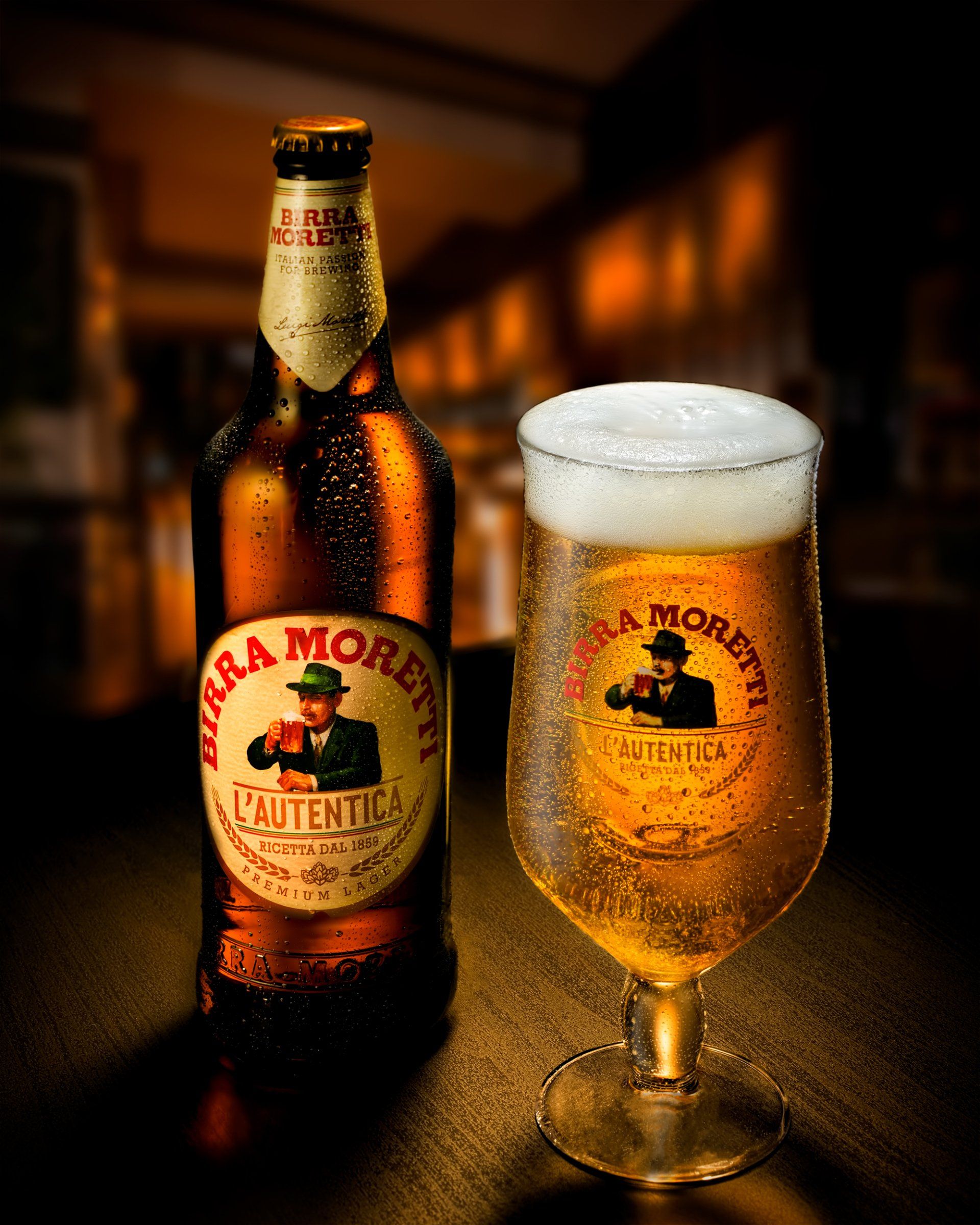 Moretti beer - commercial photography Krzysztof Czernecki London studio