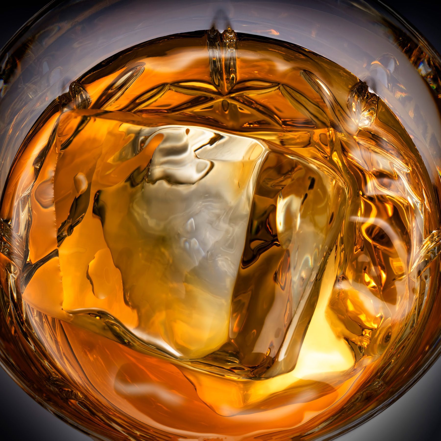 whisky on ice advertising photography