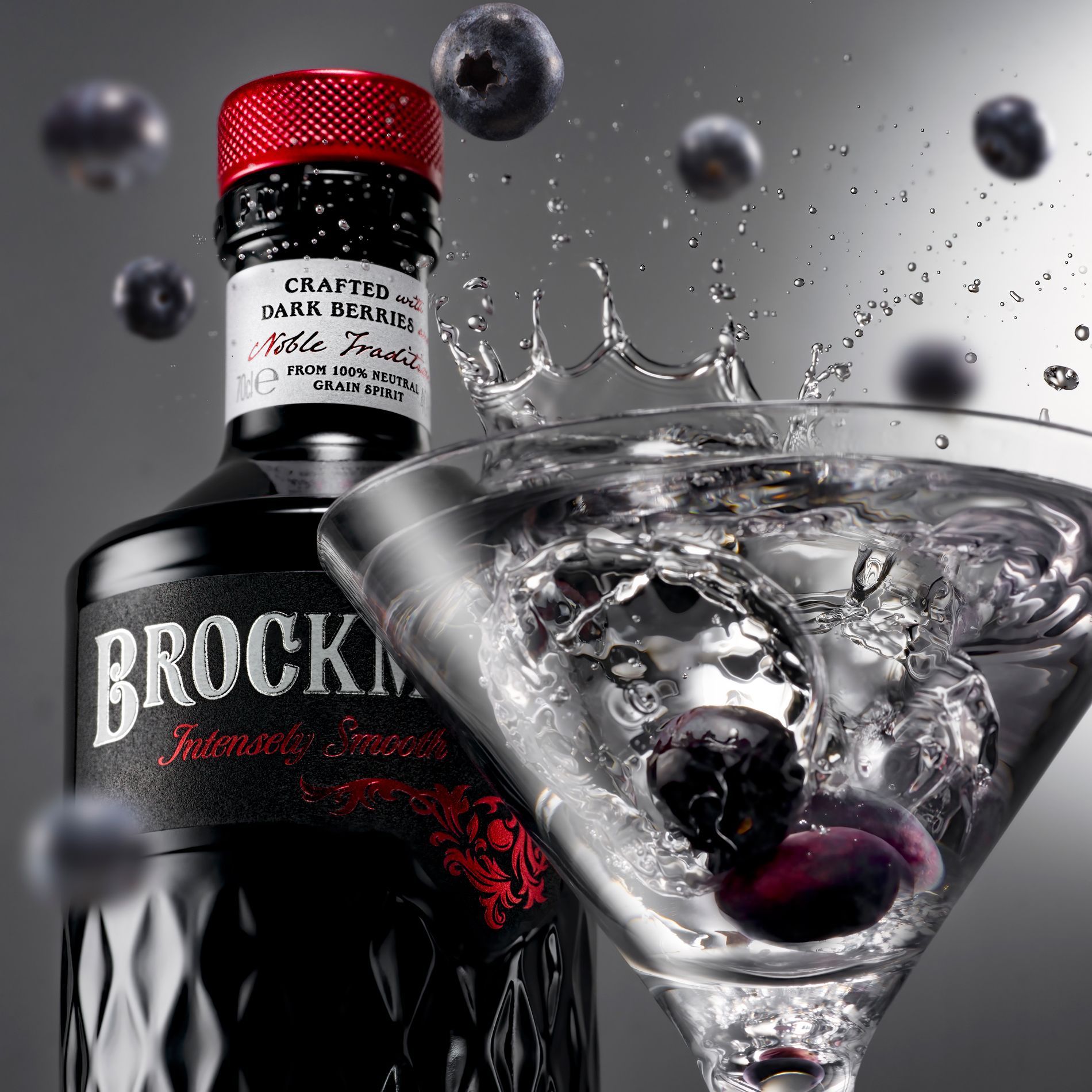 Brookman's gin splash cocktail commercial high speed photography- Krzysztof Czernecki Christopher Photography london