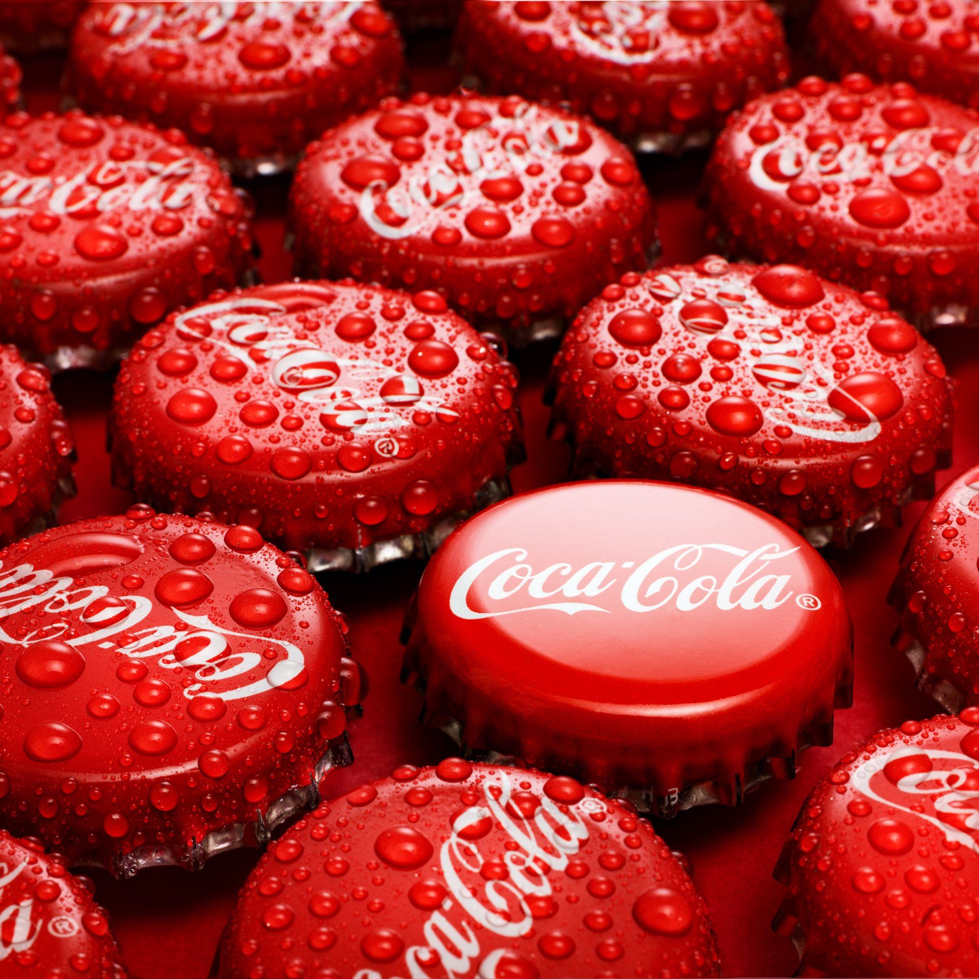 Coca-Cola bottle caps vintage classic - commercial photography Krzysztof Czernecki London