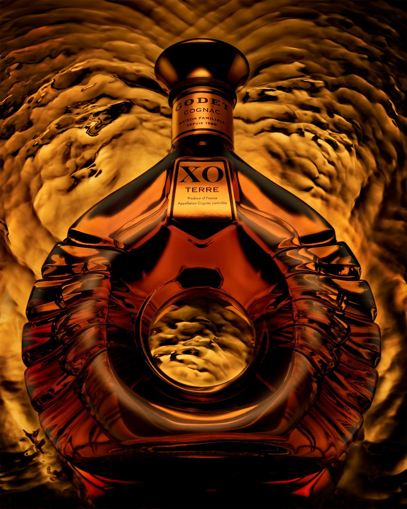 Luxury Product Drink Godet Cognac - commercial photography Krzysztof Czernecki London studio