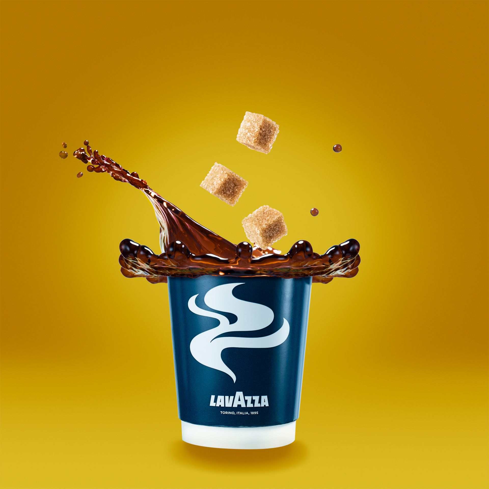 Coffee cup Lavazza - high speed photography - Krzysztof Czernecki London