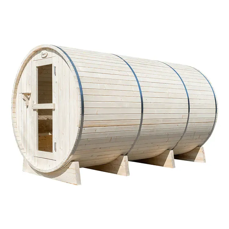 10 person barrel sauna with changing room
