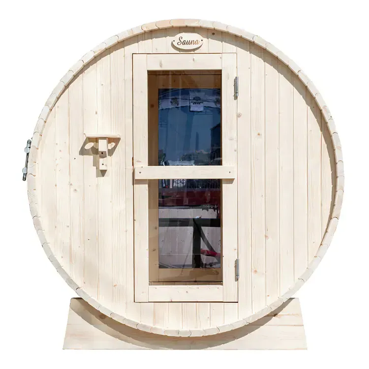 Pine barrel sauna