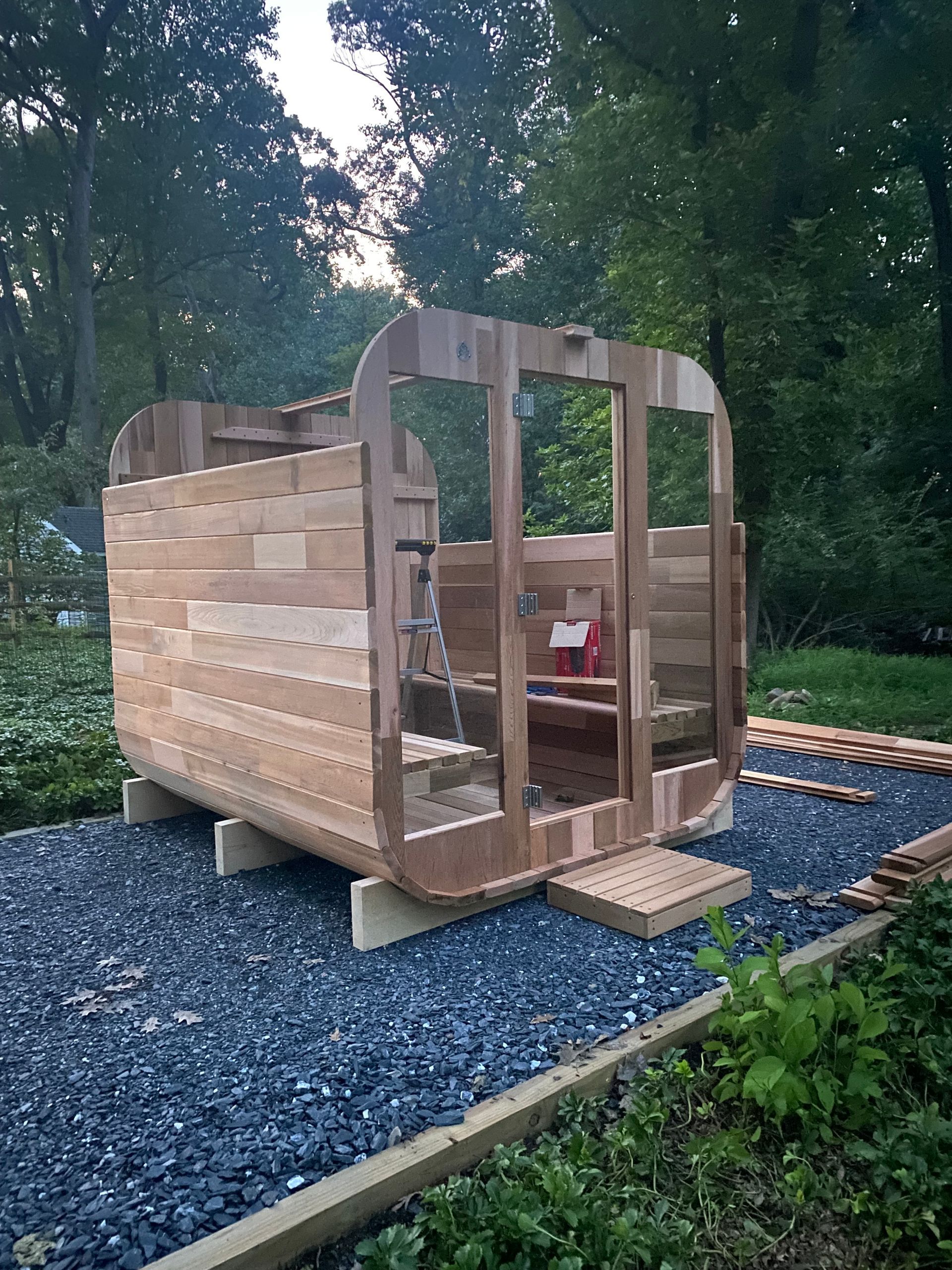 Uforia Sauna custom outdoor sauna build in Allentown, PA
