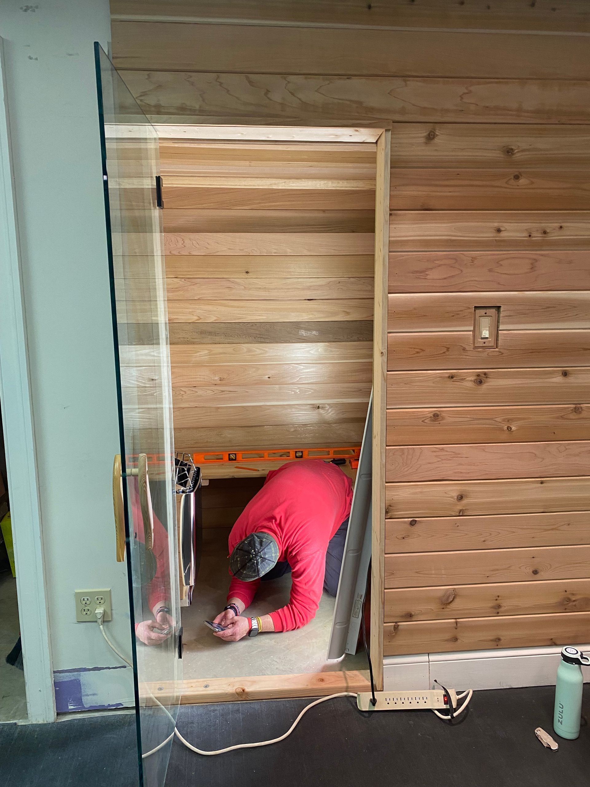 Villanova infrared hybrid sauna inside a residential gym