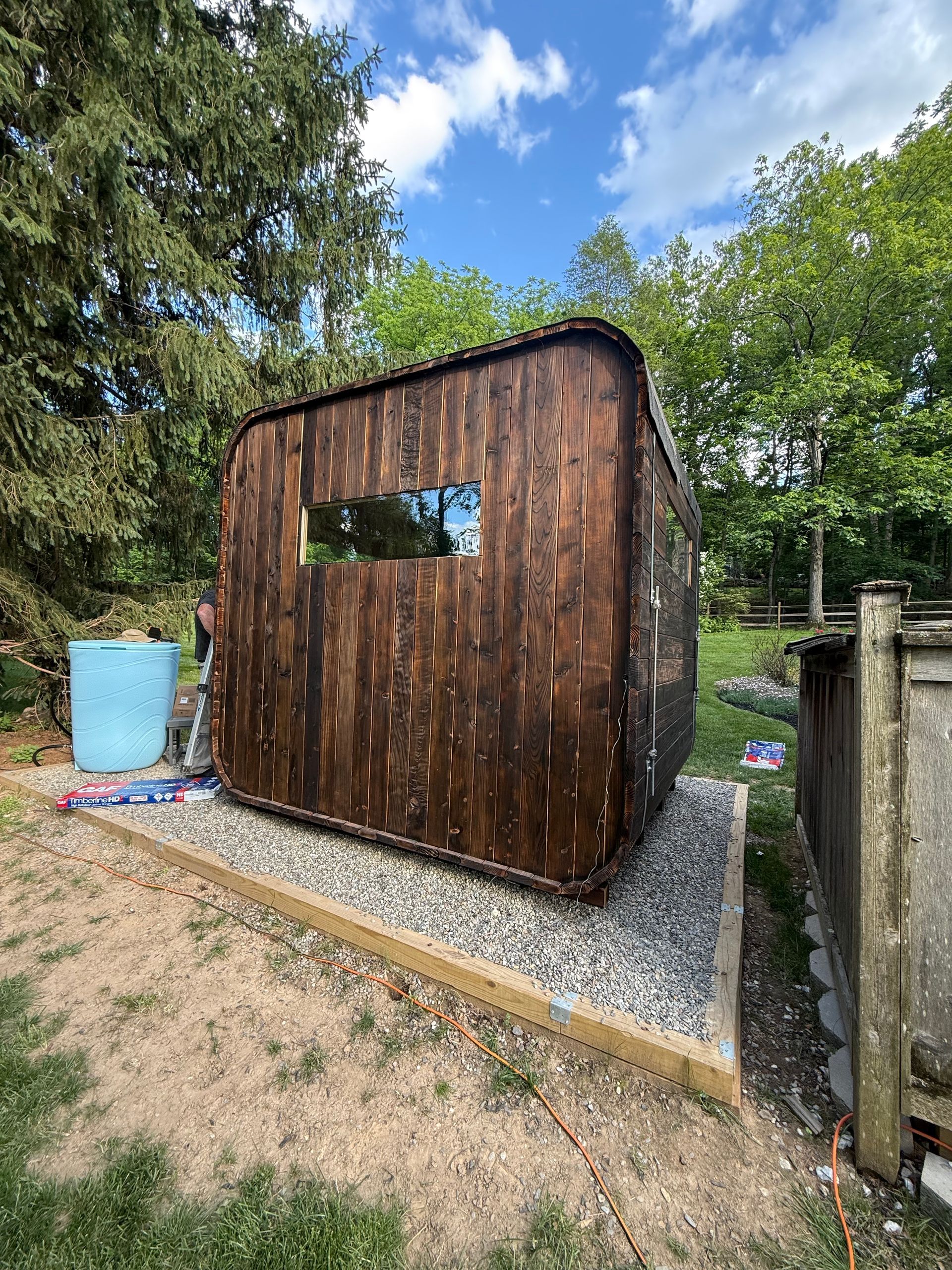 Yakisugi 10 person custom outdoor wood fired sauna