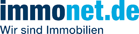 Ein blau-weißes Logo für immonet.de