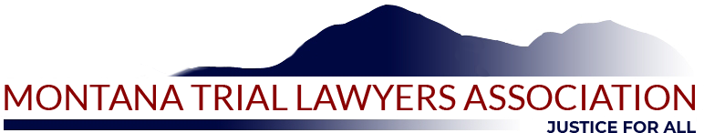 The logo for the montana trial lawyers association