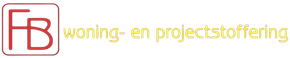 FB- en projectstoffering logo met rode “FB” en gele tekst op een lichte achtergrond