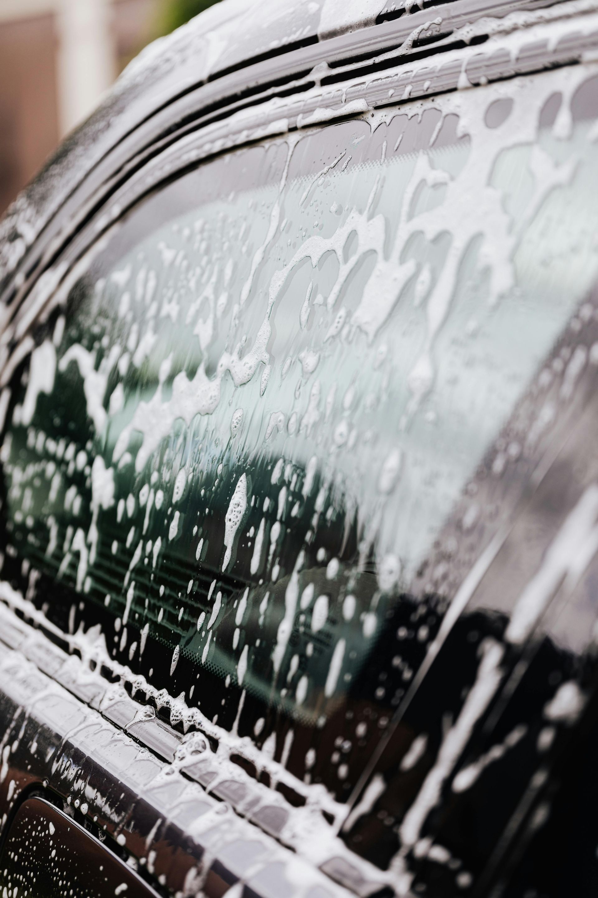 Car being washed