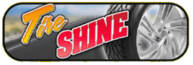 “The Shine” logo with red and orange text over a car wheel and tire graphic