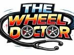 The Wheel Doctor logo with colorful text and a stethoscope graphic