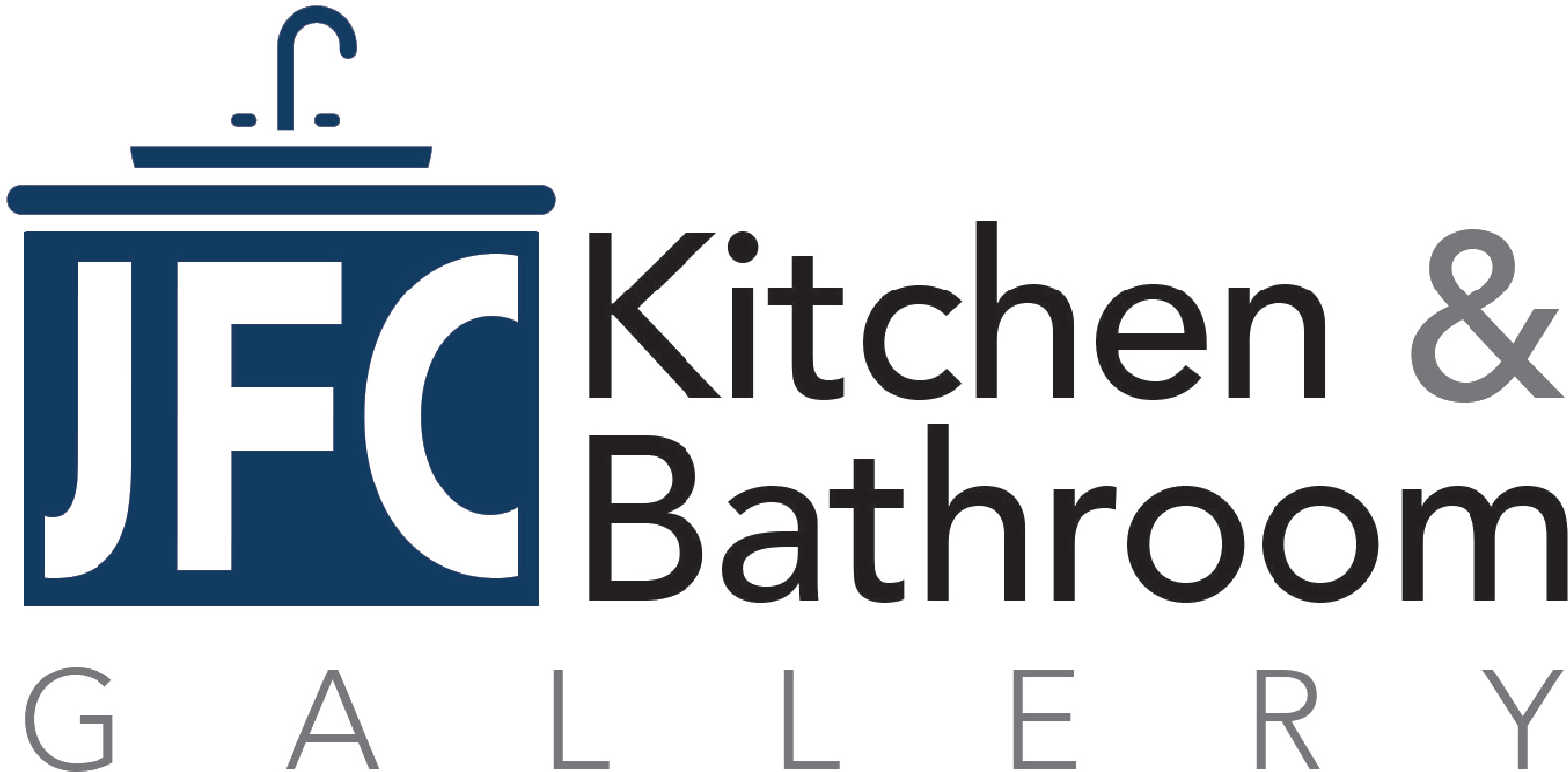 JFC Kitchen & Bathroom Gallery logo with blue faucet icon and gray/blue text
