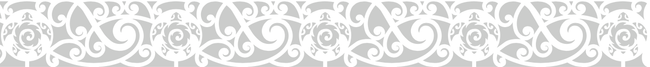 Witte decoratieve rand met wervelend bloemenpatroon op een grijze achtergrond.