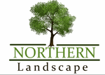 A logo for northern landscape with a tree in the middle