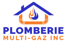 Un logo bleu et orange pour plomberie multi-gaz inc