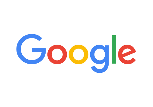 The google logo is a rainbow colored logo on a white background.