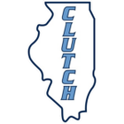 Outline of Illinois with the word &ldquo;CLUTCH&rdquo; stacked vertically in blue lettering