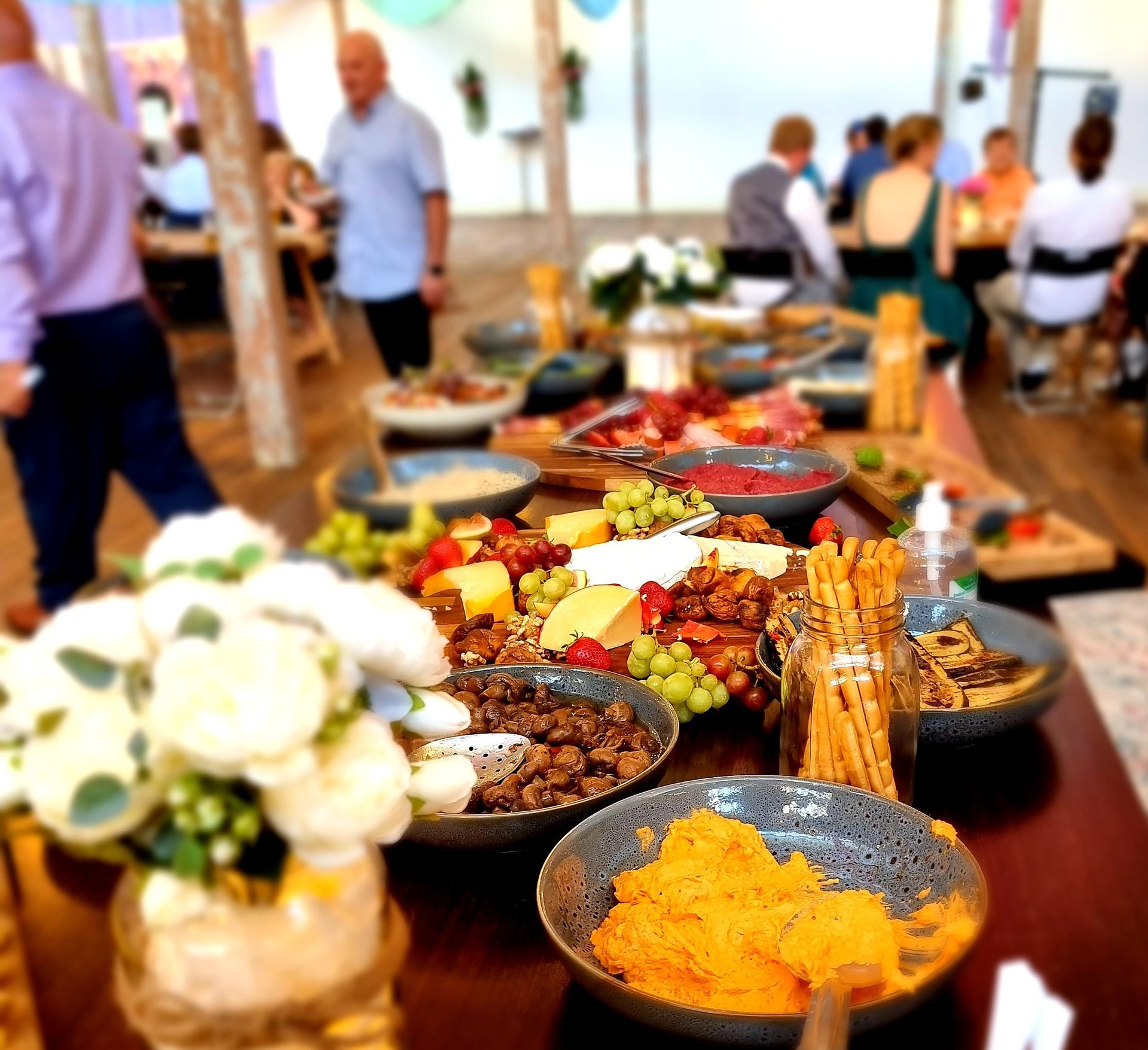 Pasta Face event catering prepared for wedding guests
