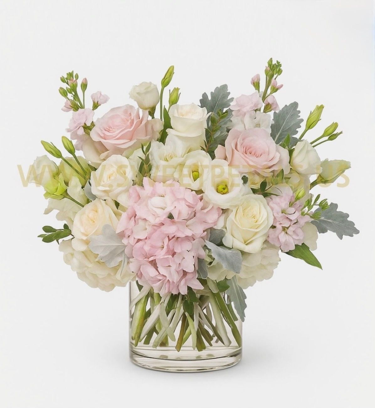 Pink & White Lisianthus  Hydrangea Floral