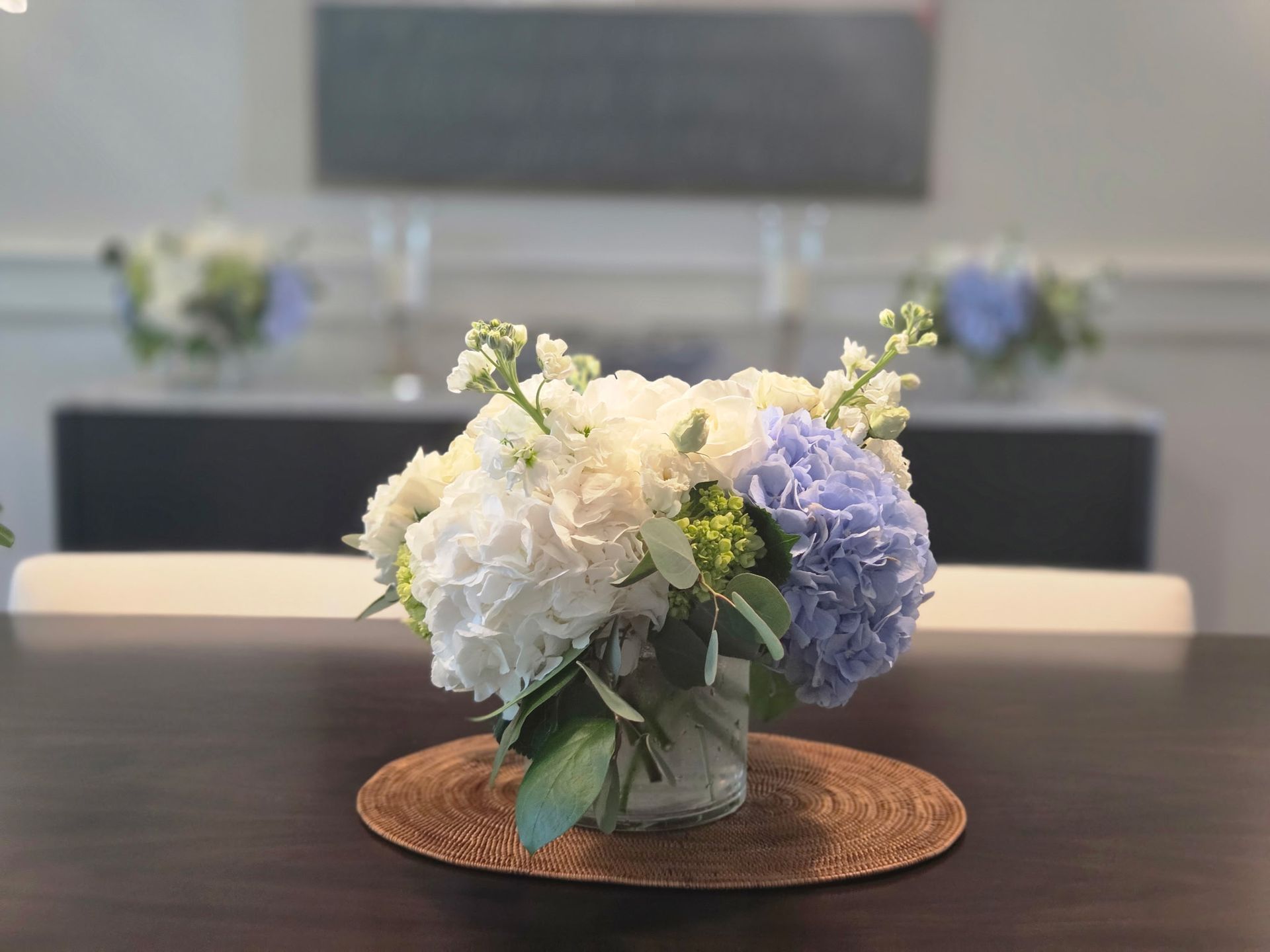 Serene Blue & White Hydrangea