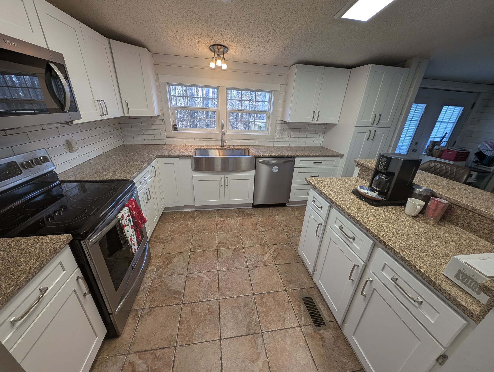 Beautiful tile flooring in a kitchen with expert installation NC