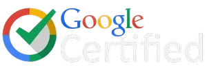 Google Certified logo with multicolor checkmark and text