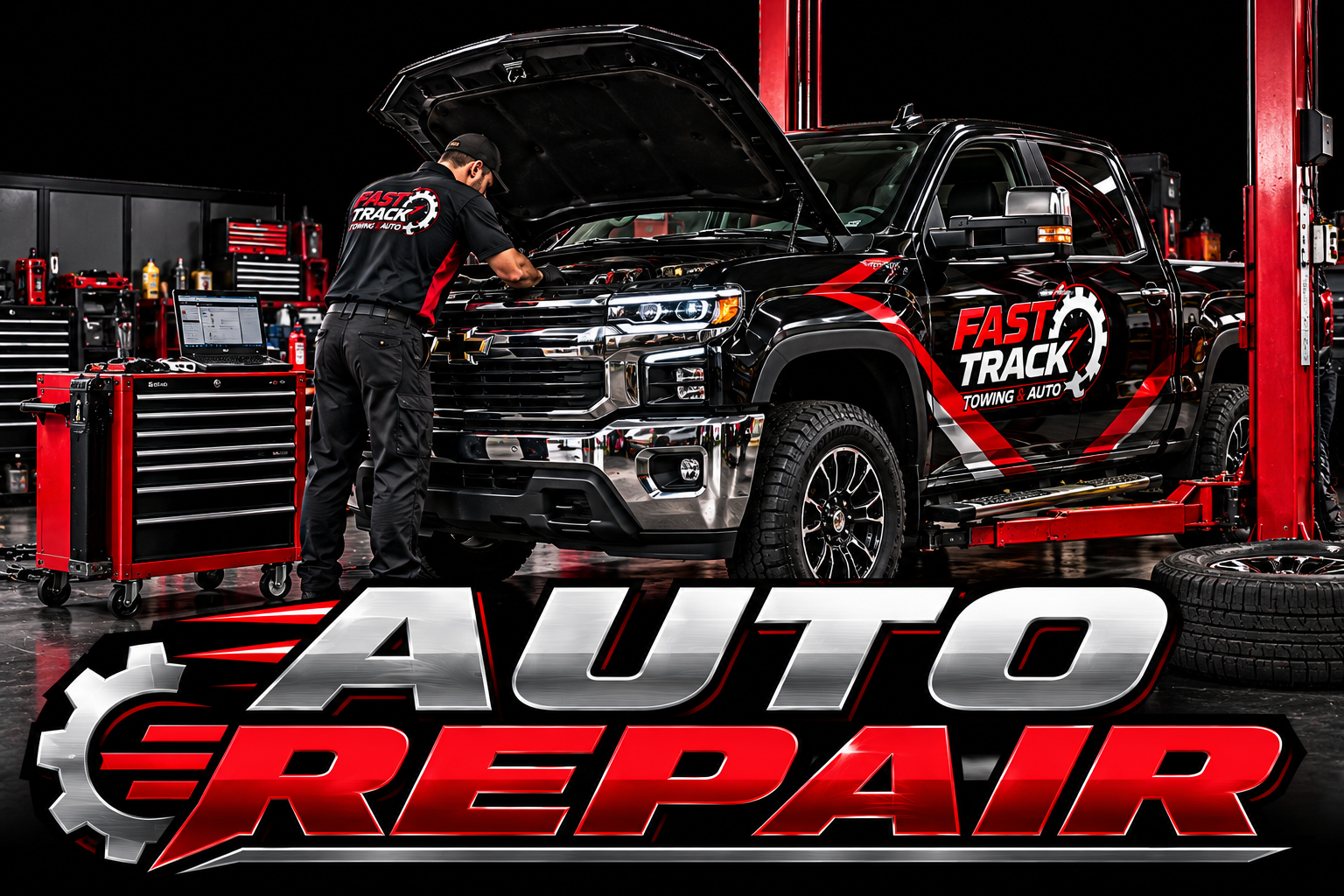 Fast Track Towing & Auto repair garage servicing cars and trucks