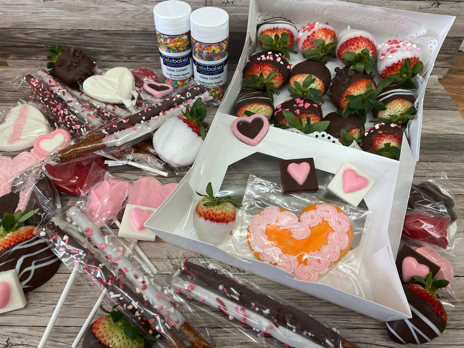 cookies and chocolate covered strawberries