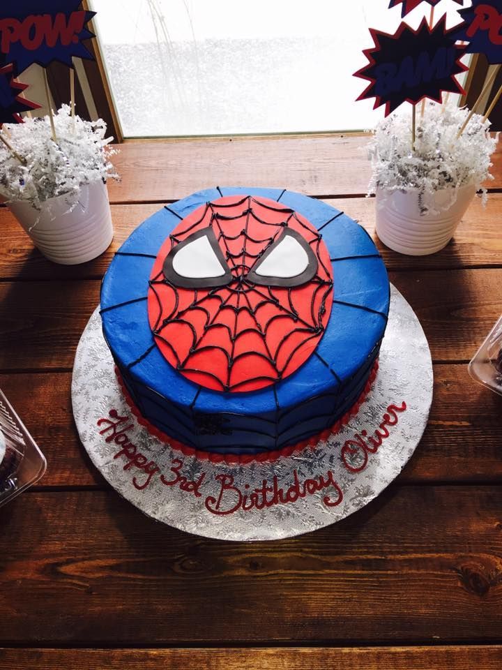 spiderman birthday cake