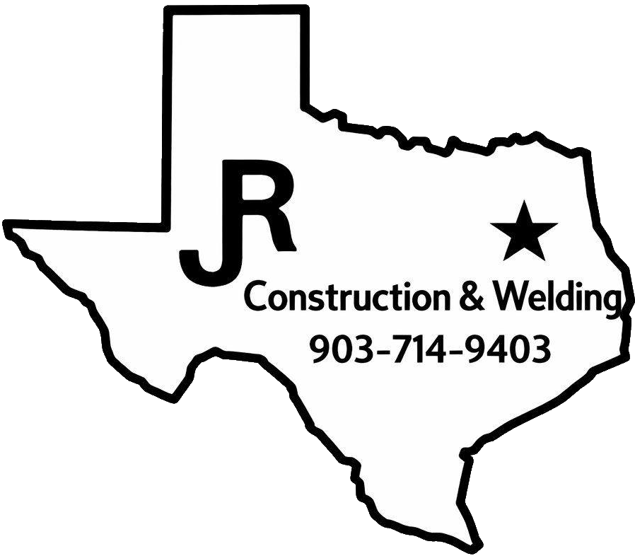 JR Construction & Welding logo with Texas outline, star, and phone number 903-714-9403