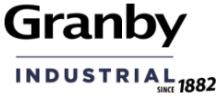 A logo for granby industrial since 1882