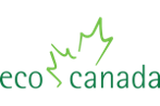The logo for eco canada has a maple leaf on it.