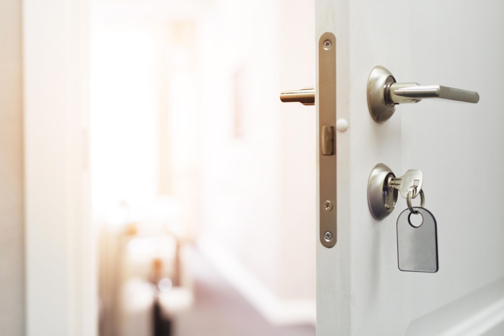 opening a hotel door