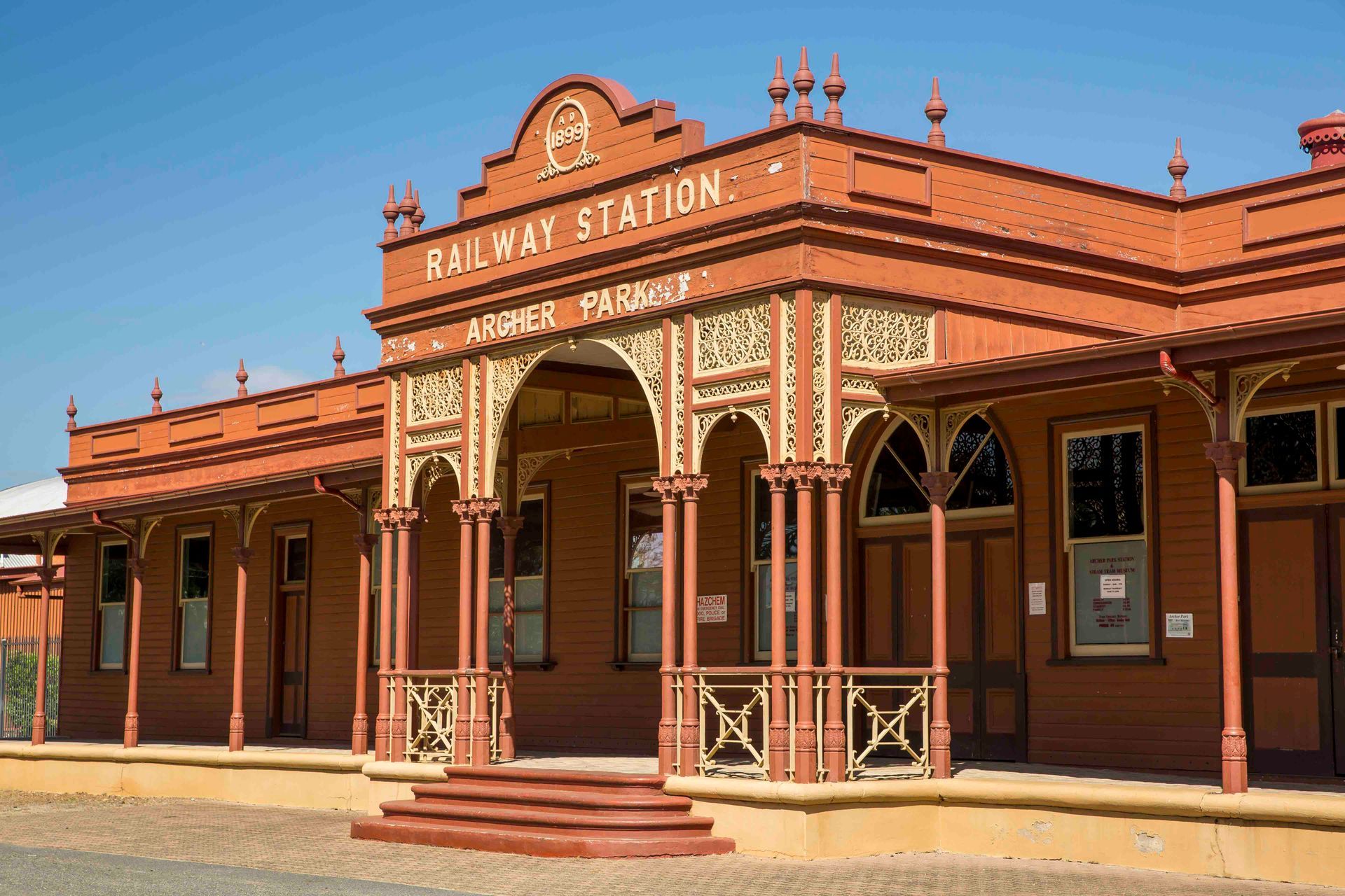 Brown Railway Station with Ornate Detailing Under a Clear — HYVIS Pty Ltd in Rockhampton, QLD
