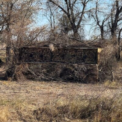 New custom hunting blind to hunt ducks and geese with outfitter