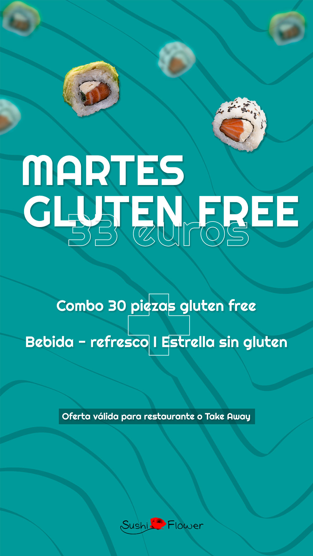 Ein Poster mit der Aufschrift „Martes glutenfrei“