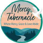 A logo for mercy tabernacle where mercy , grace and love abide