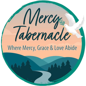 A logo for mercy tabernacle where mercy , grace and love abide